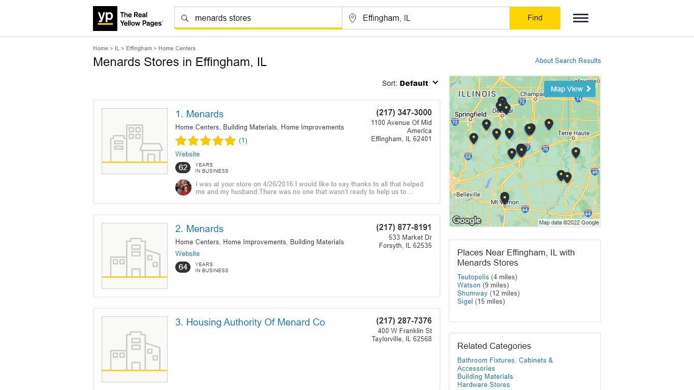 Menards Stores Locations & Hours Near Effingham, IL - YP.com